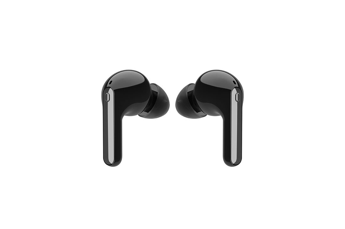 LG Tone Free FN7 True Wireless Black Earbuds, A front view of a open cradle with mood lighting on, HBS-FN7, thumbnail 8