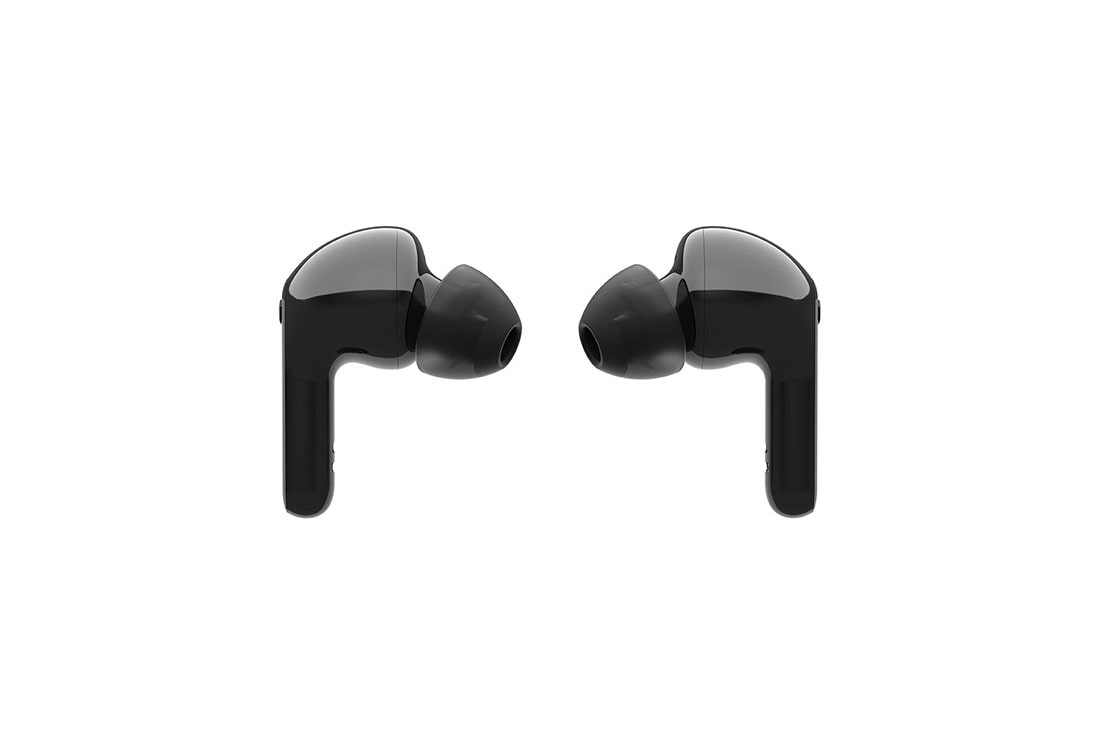 LG Tone Free FN7 True Wireless Black Earbuds, A cradle is opened up and two earbuds are placed on the floor, HBS-FN7, thumbnail 9