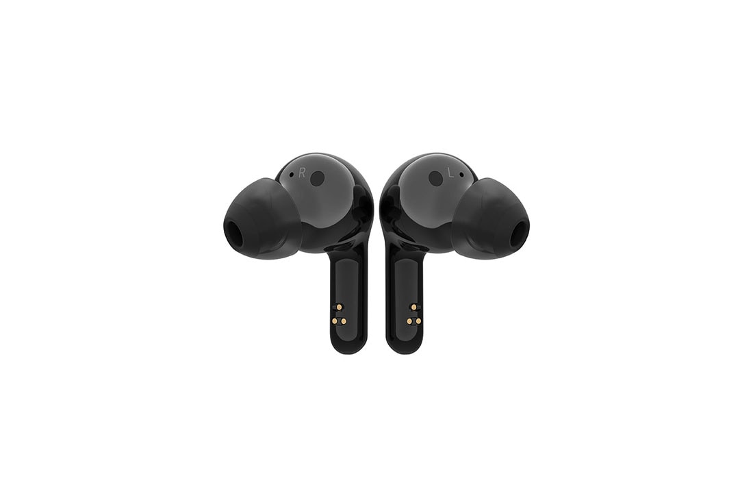 LG Tone Free FN7 True Wireless Black Earbuds, A front view of two earbuds' tips facing each other, HBS-FN7, thumbnail 11