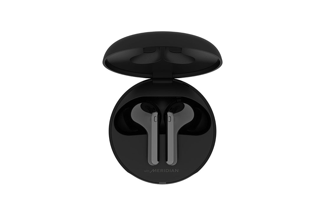 LG Tone Free FN7 True Wireless Black Earbuds, Two earbuds' tips facing each other, HBS-FN7, thumbnail 14