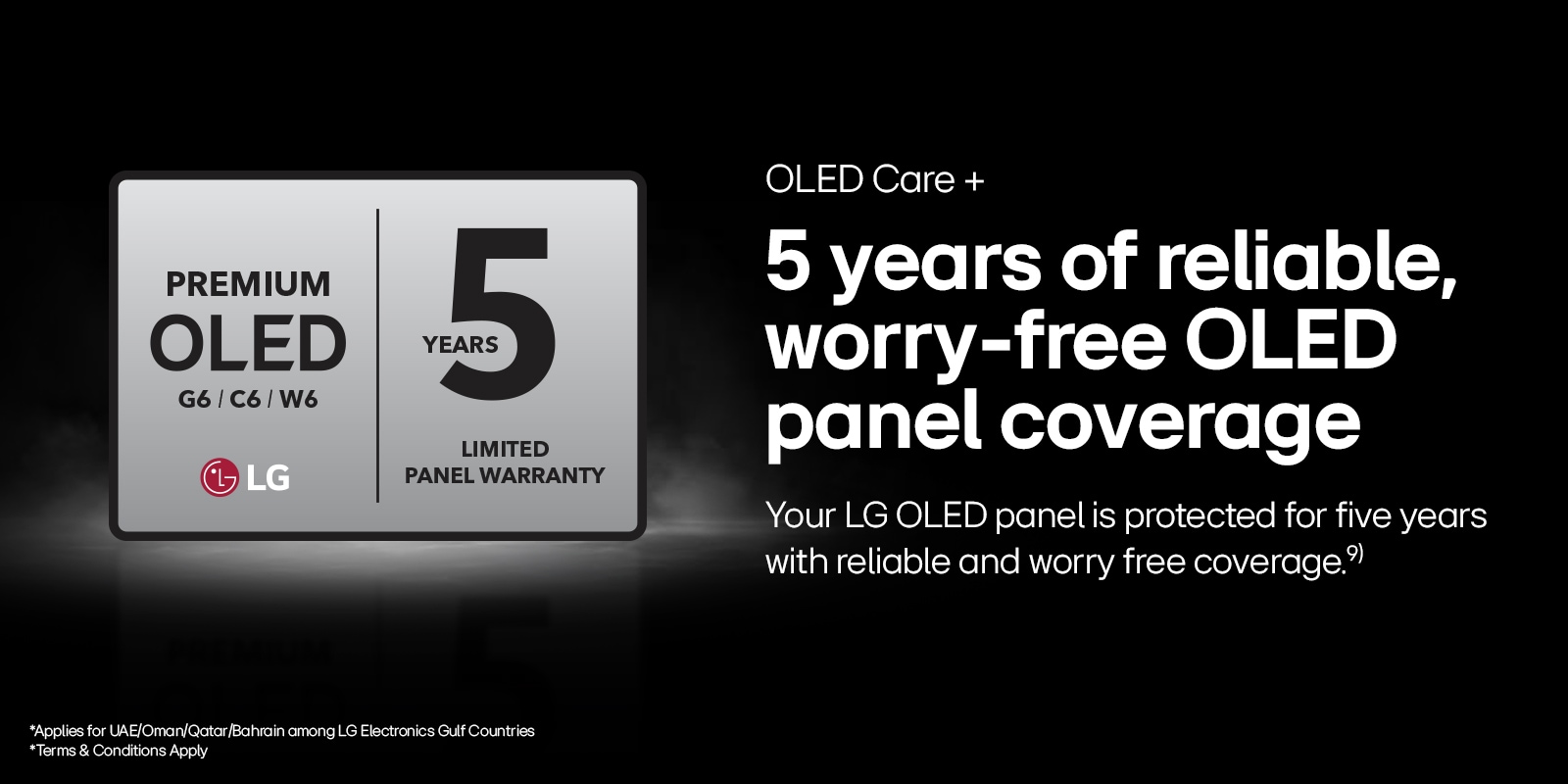 5 years of reliable, worry-free OLED panel coverage