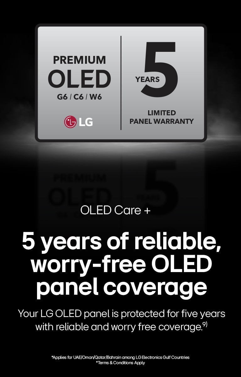 5 years of reliable, worry-free OLED panel coverage