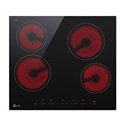 LG Built-in Electric Hob with 4 Burners, Top Light On, CBEZ2414B, thumbnail 2