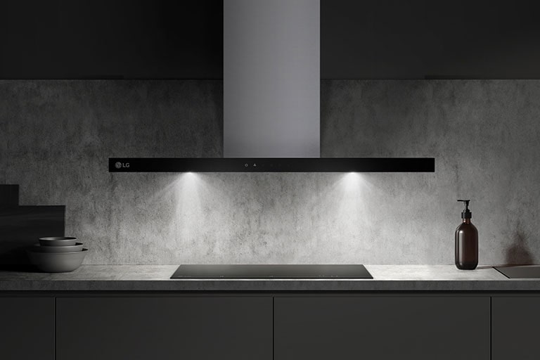 This is an image of the LED light coming out of the hood.