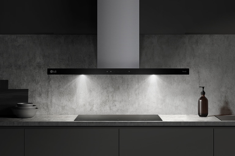 This is an image of the LED light coming out of the hood.