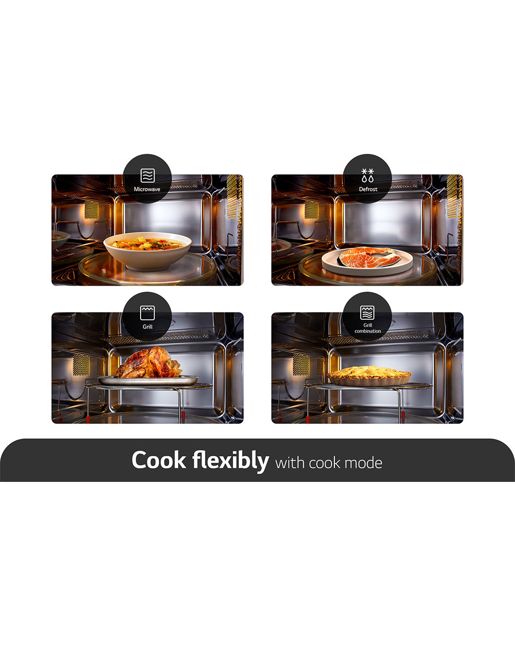 LG Built-in Microwave Oven, Stainless Steel, Cookmode, MGBZ2593F