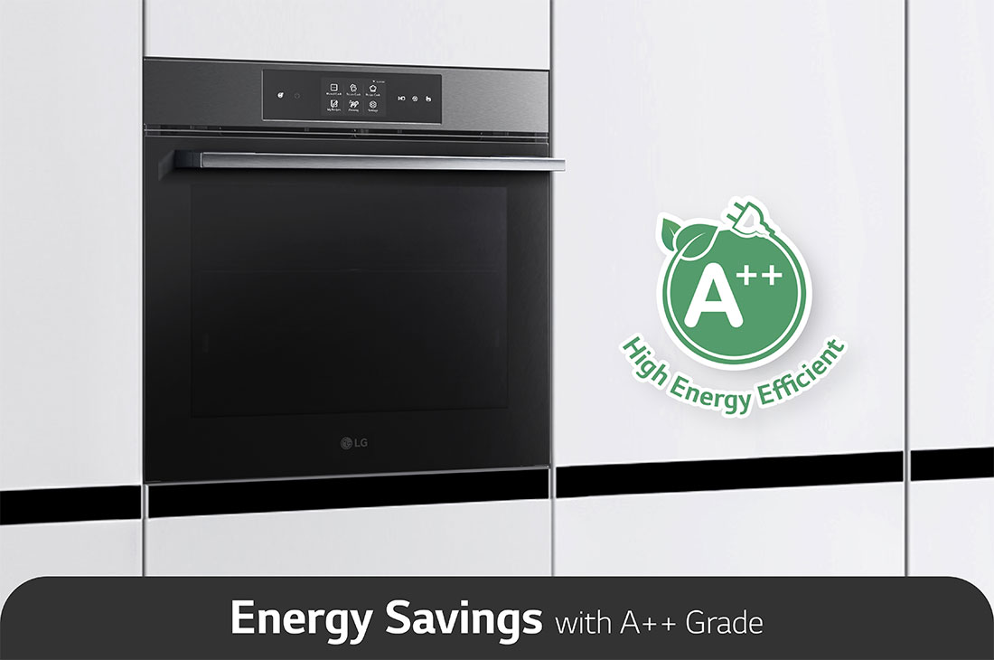 LG 2024 LG InstaView Oven with A++ Energy Efficiency, Air Fry & Air Sous-Vide, Energy_Image showing the A++ energy rating of the oven., WSED7665B, thumbnail 13