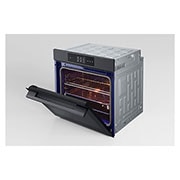 LG 2024 LG InstaView Oven with A++ Energy Efficiency, Air Fry & Air Sous-Vide, Right side view (Open), WSED7665B, thumbnail 5