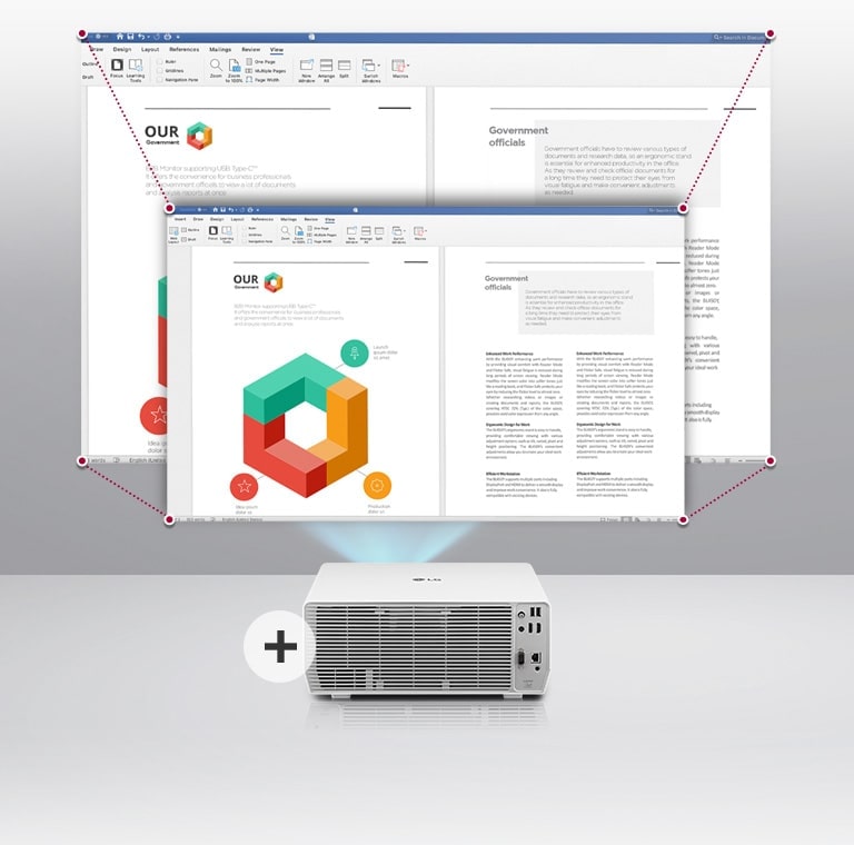 Projector supporting zoom function.