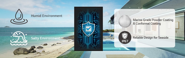 GNEA series has Conformal Coating on the power board to protect LED even in a humid or salty environment.