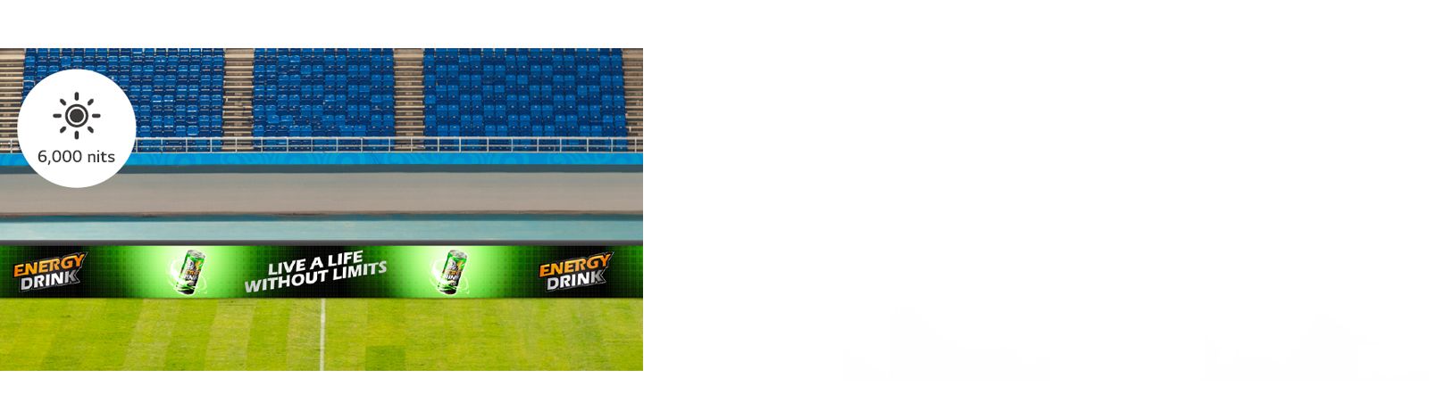 GPEJ series has a brightness of 6,000 nits, so it is clearly visible, even under strong light.