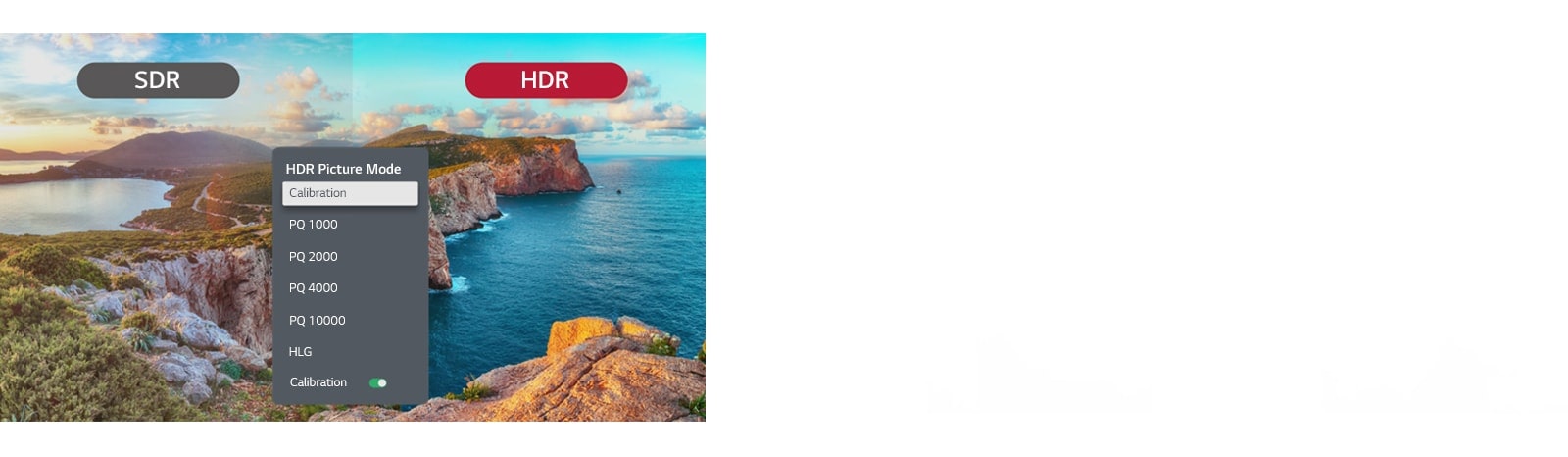 The tone is adjusted by selecting HDR information manually. 