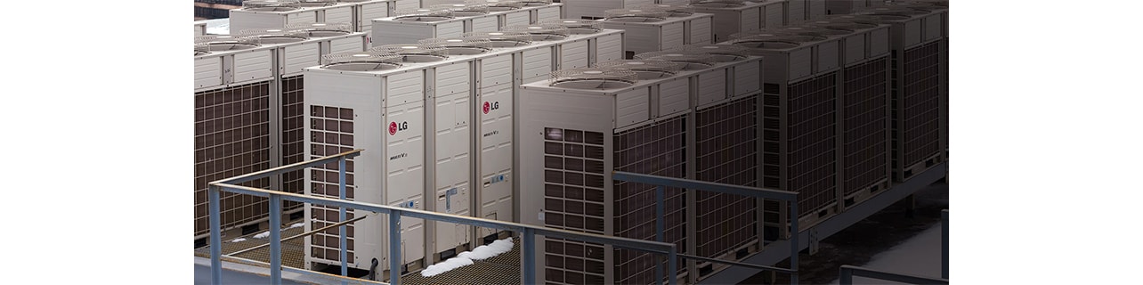 Image of VRF systems installed in a building.
