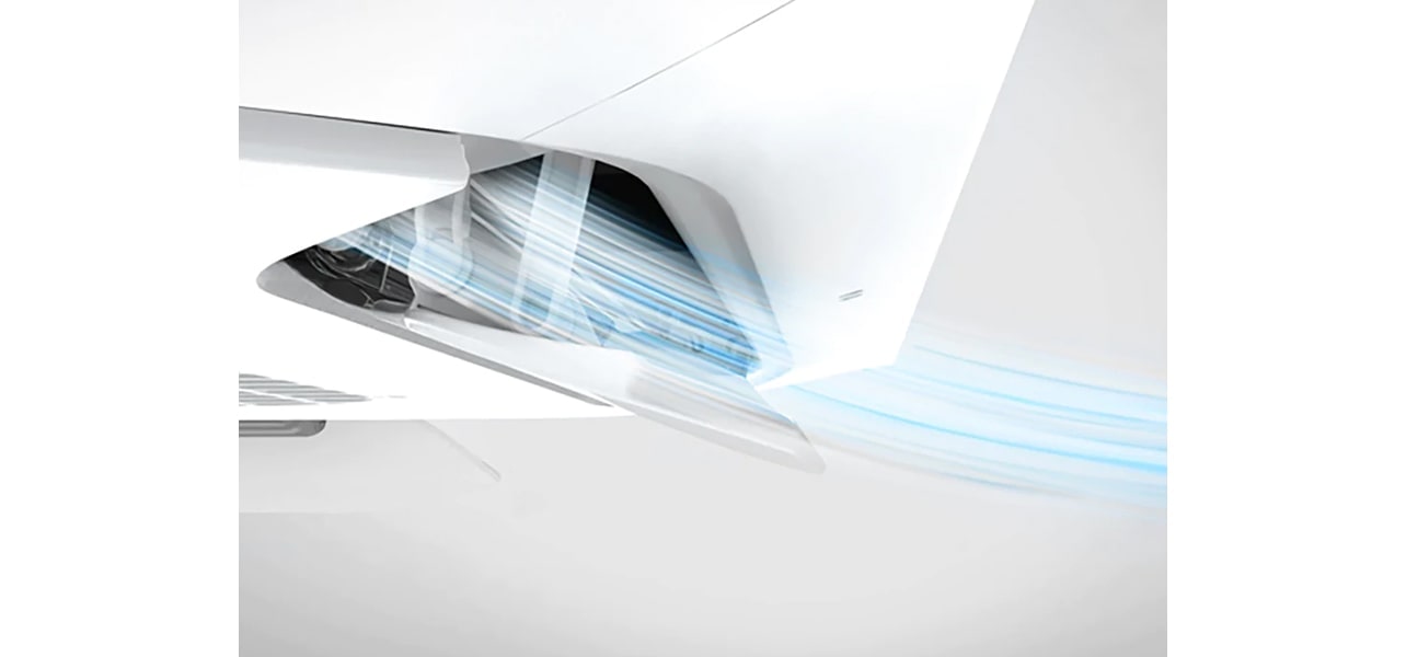 Image of air coming out from the DUAL Vane.