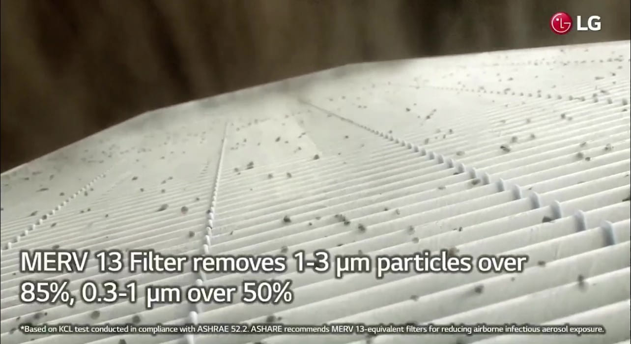 The video shows the third component of the UVnano filter box. The MERV 13 Filter