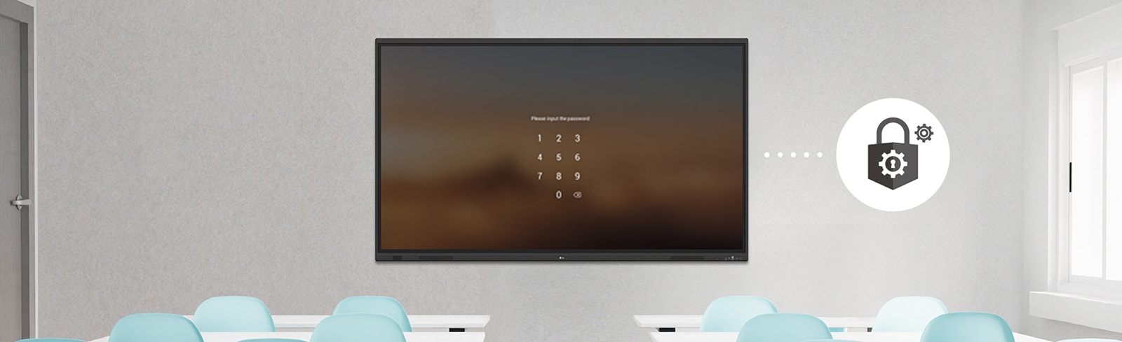 The Screen Lock function allows users to lock and unlock the screen.