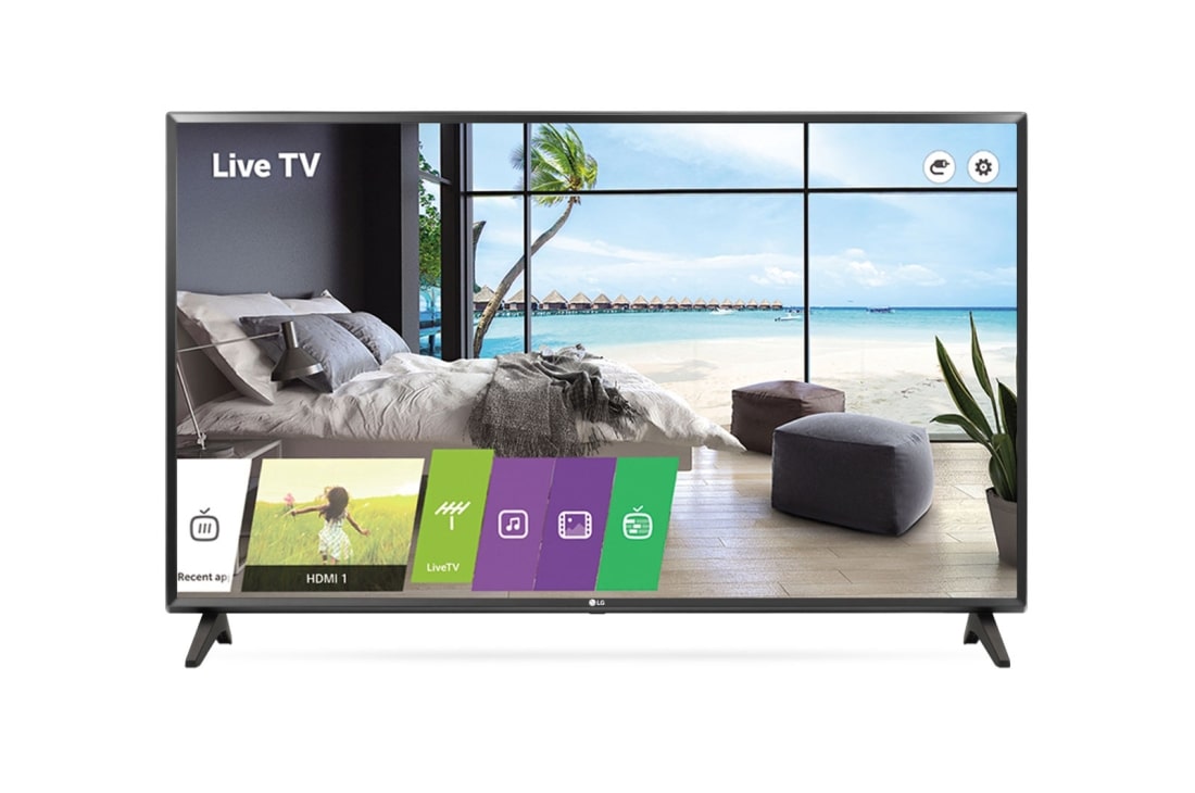 LG 2023 LG 49-inch Hospitality TV, LT340H Series, Front view with infill image, 49LT340H0GA