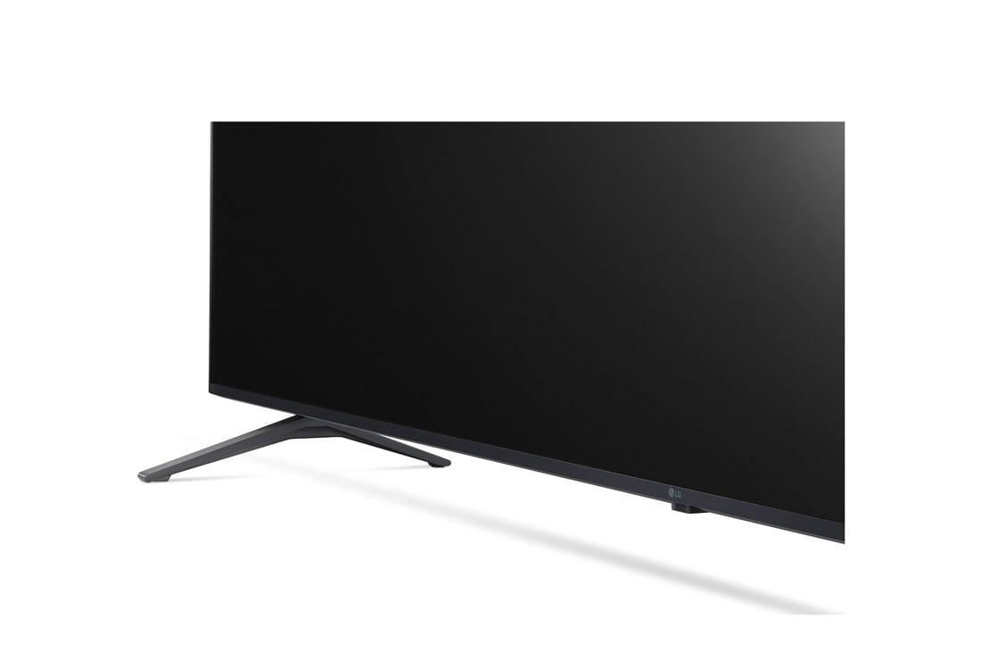 LG 65 inch 4K UHD Smart TV with ThinQ AI, Close-up image of bottom, 65UT801C0LA, thumbnail 10