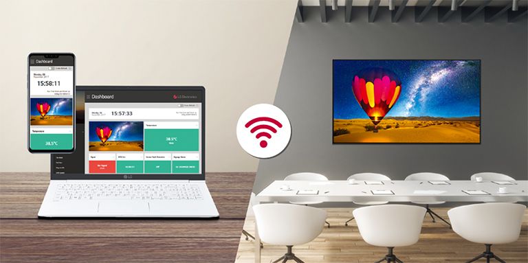 The UL3Q series can be remotely controlled and monitored through Control Manager on mobile devices and/or laptops.