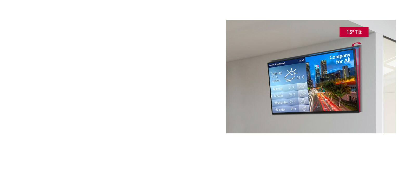 15° Tilting Installation1