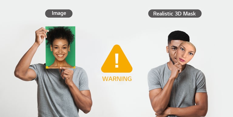 LG Thermal Sensing Terminal can discern the pictures of faces or realistic 3D masks. 