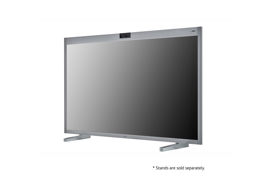 LG One:Quick Works for Zoom Rooms, -45 degree side view with stand, 55CT5WN-Z, thumbnail 12