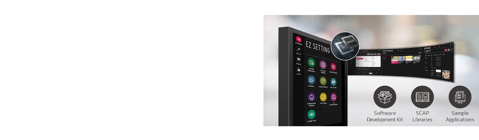 A number of tasks can be done at the same time with the intuitive GUI.