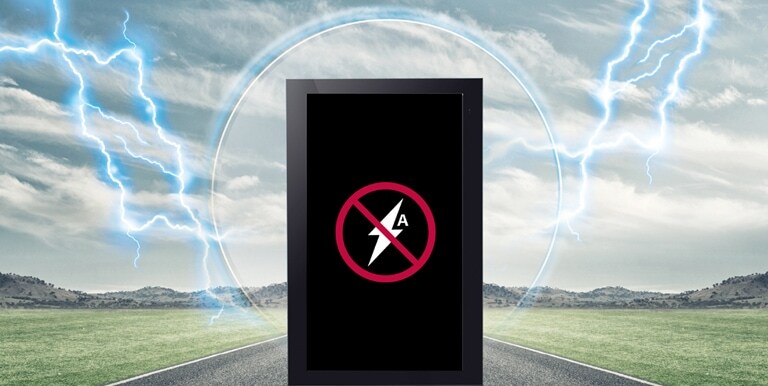 The display is protected from external electrical hazards.