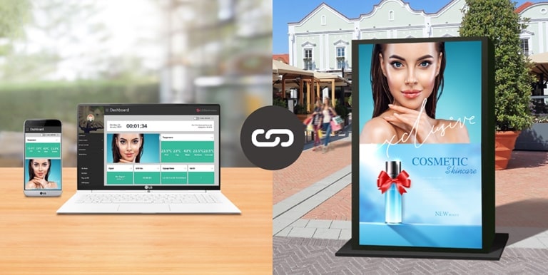 User can monitor and control their displays through mobile phone and laptop.