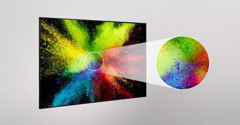 Presenting vivid and lively screen quality by magnifying part of the display’s content.