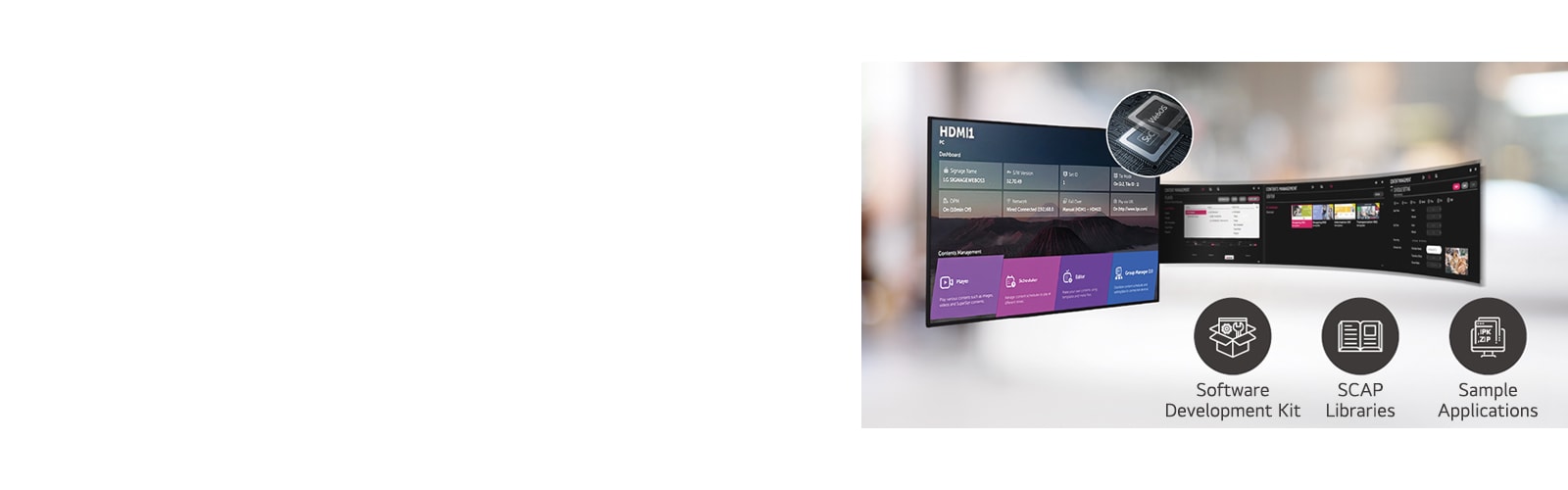 A number of tasks that can be done simultaneously are easily arranged through the webOS platform.