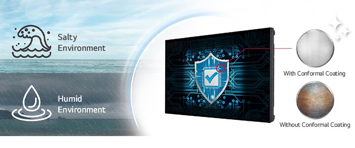 The VM5R-H has conformal coating to protect the display even in salty or humid environments.