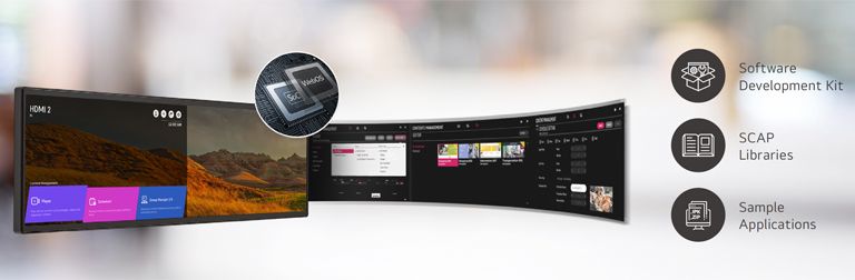 Several tasks that can be done through the LG webOS smart platform are arranged in the BH7N screen.