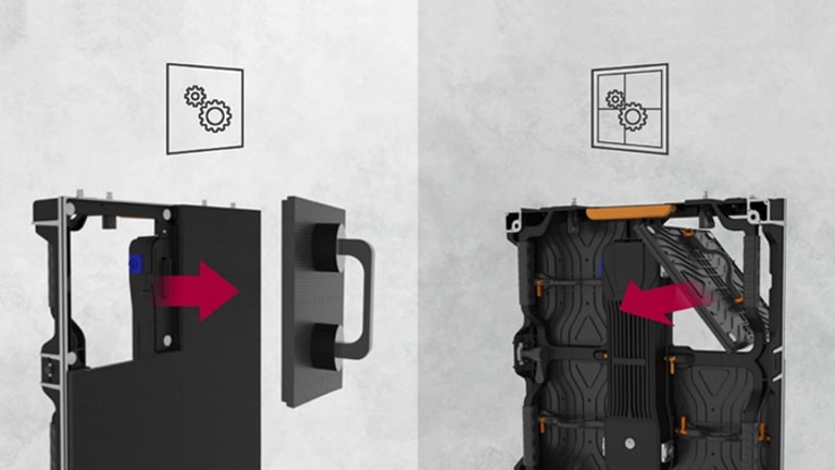 An LED module can be detached from the front side or the rear side.