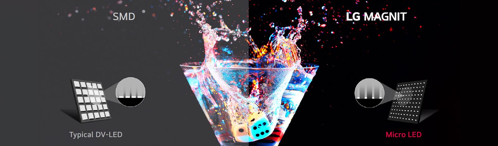 Traditional SMD-type LEDs have larger chips, and the casing color used for the LED chips gives the screen an overall gray appearance. In contrast, Micro LEDs directly embed micro-sized chips on the substrate, with the non-chip areas being black, resulting in better representation of black color.