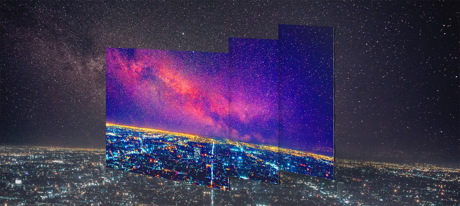 LG MAGNIT All-in-One, LAAA series's modules come together to form a large screen that showcases precise colors and clear night views.