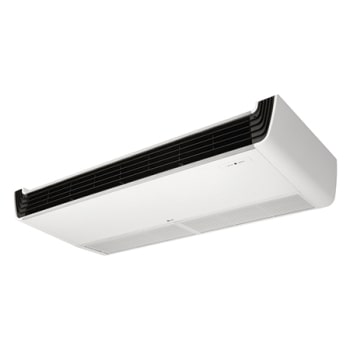  LG HVAC Single Split ceiling suspended air conditioner(ac) 3.8TR 'AV-Q48GM2T1' underceiling model with a white body and black grille is displayed.1