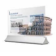 LG 2023 LG Transparent OLED Signage 55-inch, -15 degree side view with infill image, 55EW5PG-S, thumbnail 2
