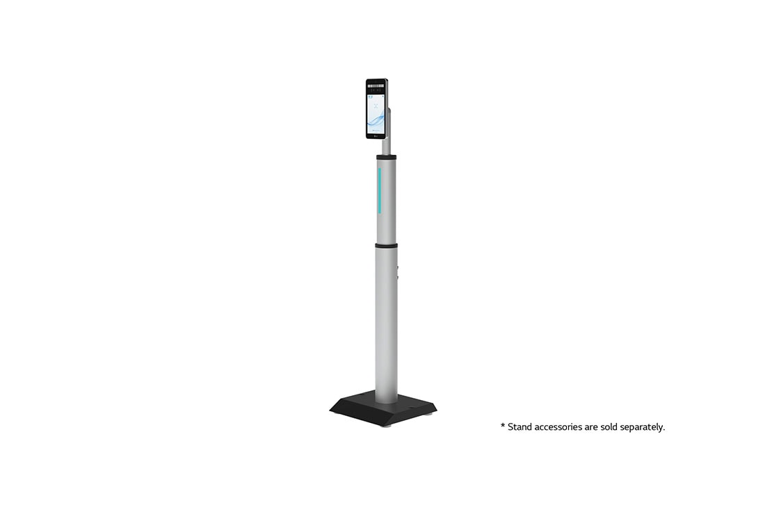 LG 2023 LG Touch Open Frame Display, 8-inch, -45 degree side view with floor stand (* Stand accessories are sold separately.), 8KC5PJ-S, thumbnail 8