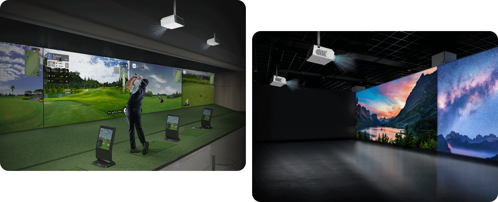 Projector projection scene.