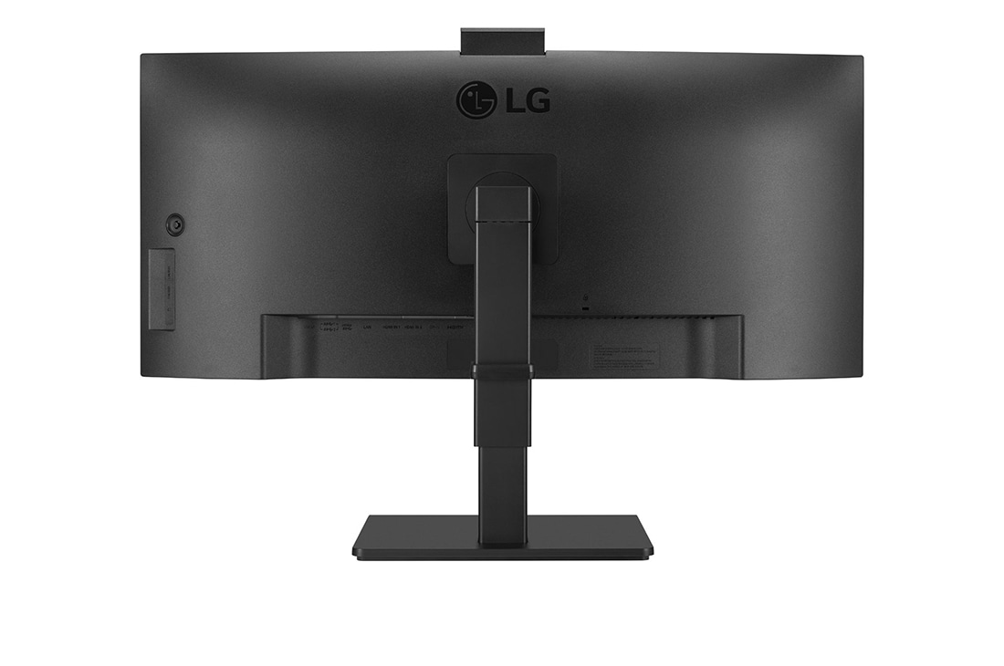 LG 34'' UltraWide™ WQHD (3440x1440) IPS Monitor,built-in Webcam & Mic, 2024, rear view with push-pull Full HD webcam, 34BQ77QC-B, thumbnail 9