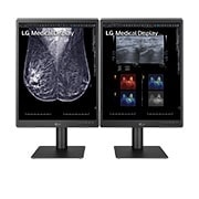 LG 21.3-inch 5MP IPS Diagnostic Monitor for Mammography, 2024, front view of two monitors, 21HQ613D-B, thumbnail 12