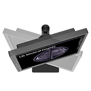 LG 21.3-inch 5MP IPS Diagnostic Monitor for Mammography, 2024, top view of the screen moving for swivel and pivot adjustment, 21HQ613D-B, thumbnail 14