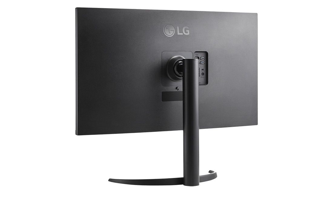 LG 31.5'' UHD 4K HDR monitor with USB Type-C™, rear perspective view, 32BR55U-B, thumbnail 5