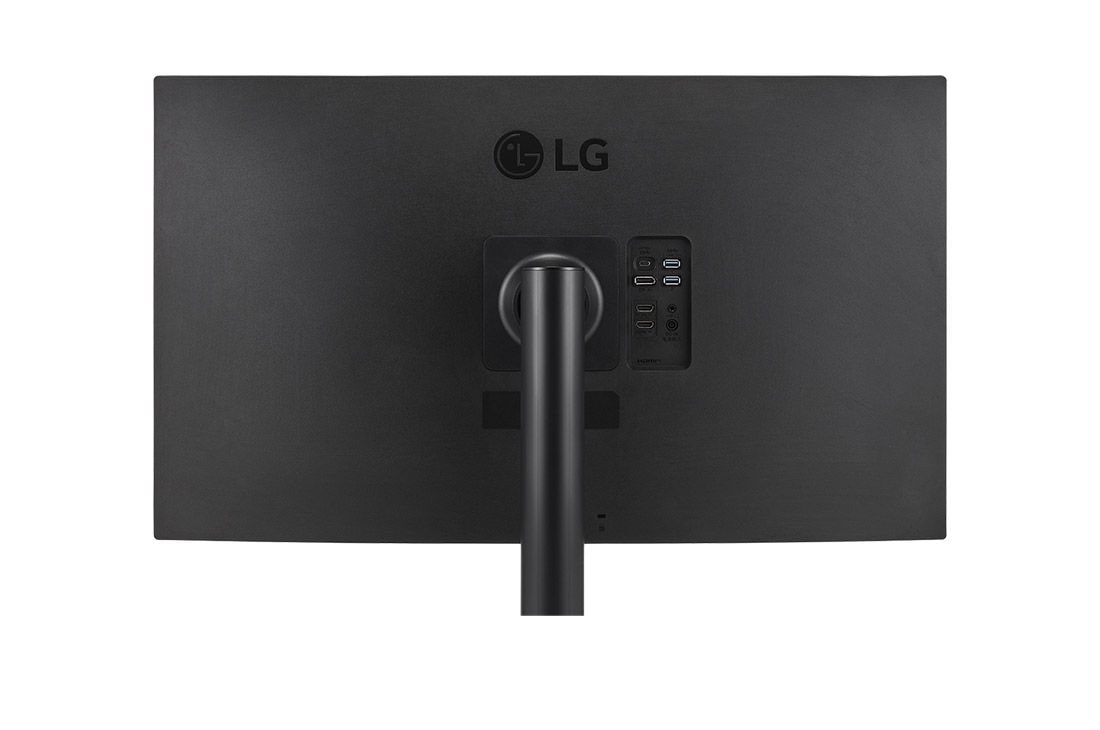 LG 31.5'' UHD 4K HDR monitor with USB Type-C™, close-up view of ports, 32BR55U-B, thumbnail 7