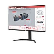 LG 31.5'' UHD 4K HDR monitor with USB Type-C™, +15 degree side view, 32BR55U-B, thumbnail 4