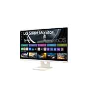 LG 27-inch FHD IPS Monitor with slim design, ThinQ control panel, Magic Remote support, 30 degree right side front view, 27U511SA-W, thumbnail 2