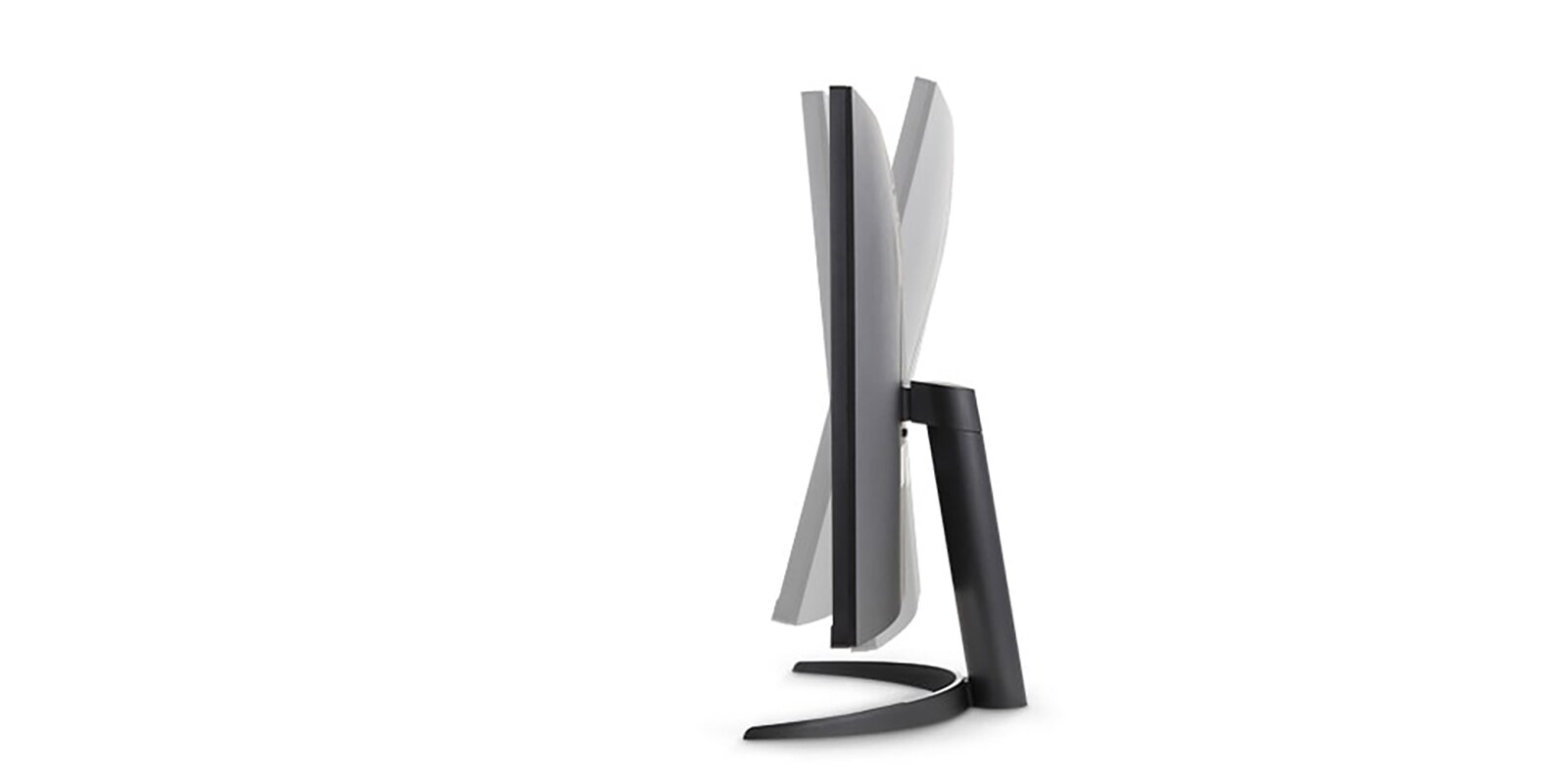 The monitor offering tilt adjustment.