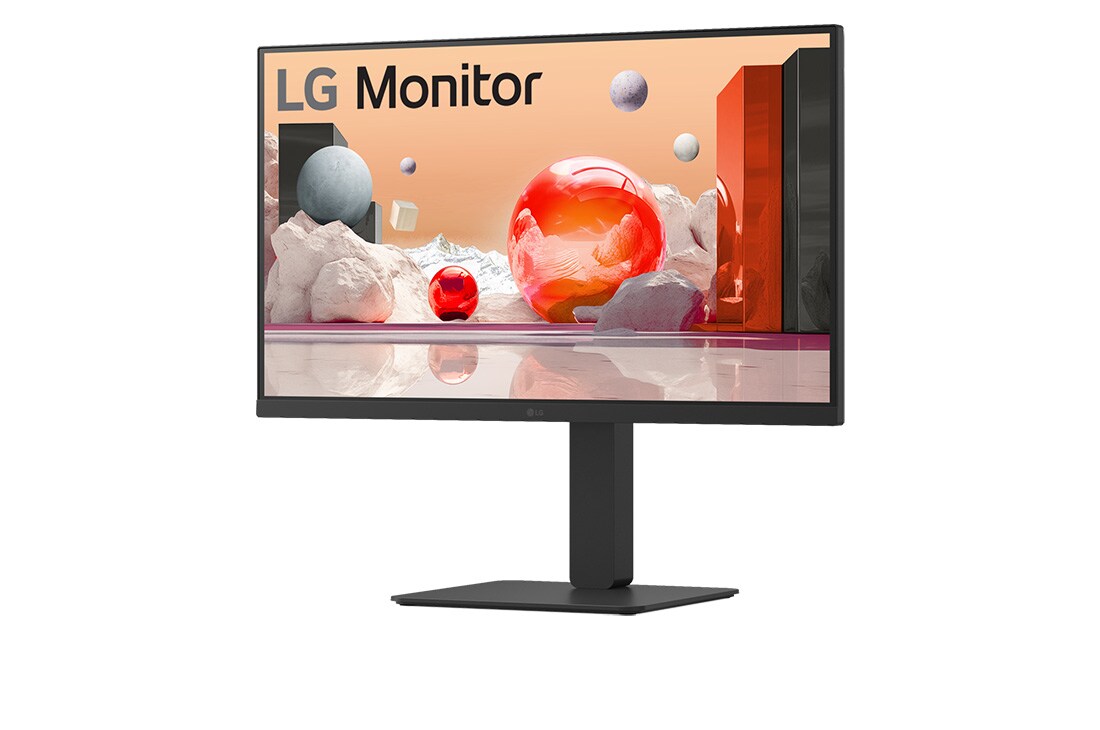 LG 27” Full HD IPS Monitor with Built-in FHD webcam and USB Type-C™, 2024, -15 degree side view, 27BA850-B, thumbnail 4
