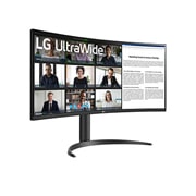 LG 34'' UltraWide QHD Curved monitor with USB Type-C™, +15 degree side view, 34BR55QC-B, thumbnail 4